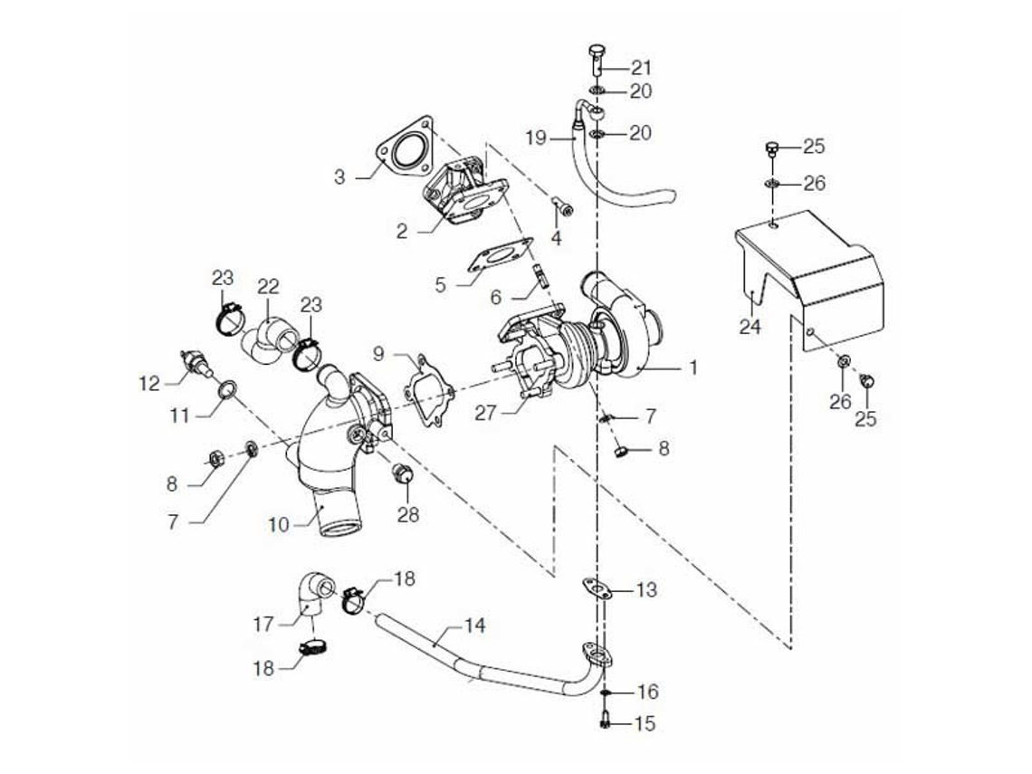 Junta Do Turbocompressor M4.55-5.56 Prateadovetus