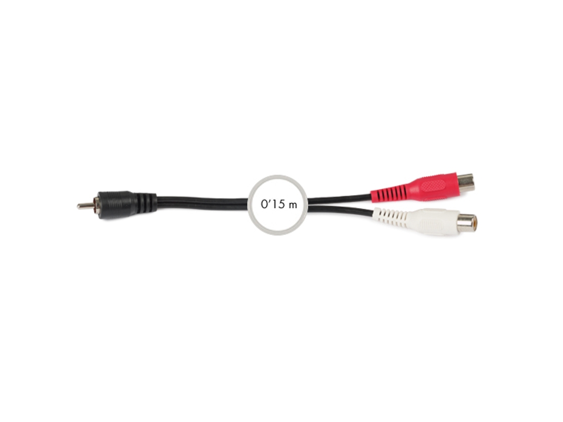 Cabo Rca Macho Para 2 Rca Fêmea 0.15M