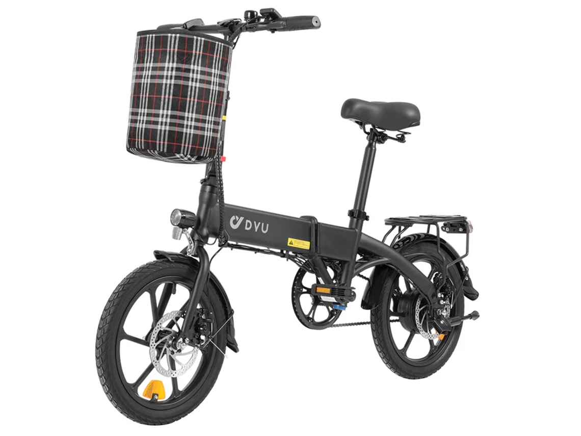 Bicicleta Elétrica Urbana Dyu A1f Pro De 16 Polegadas Com Motor De 250 W E Bateria De 36 V E 7,5 Ah.