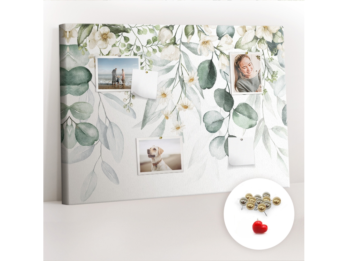 Quadro De Cortiça Com Impressão Plantas E Natureza Para A Sala De Estar Espelharte (70x100 Cm)