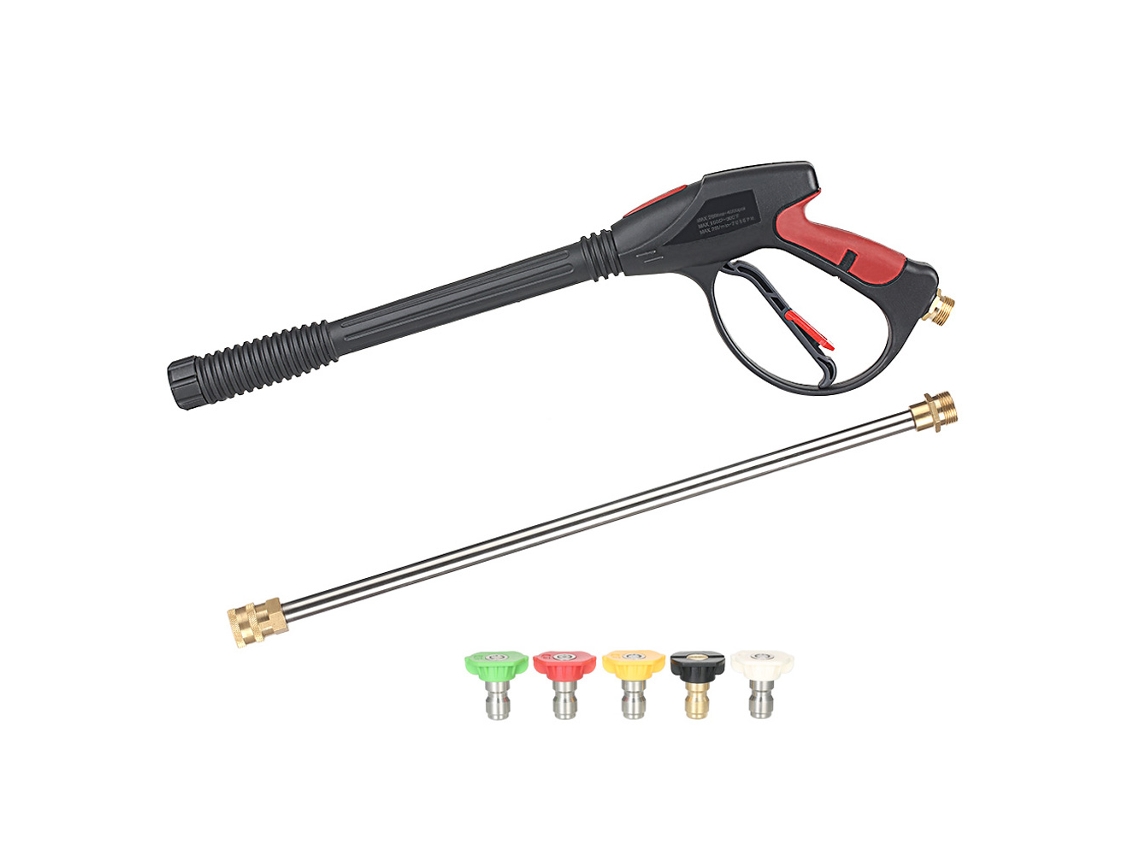 Pistola De Limpeza A Pressão 4000 Psi Com Vara Extensível 18'' E Bico De Espuma