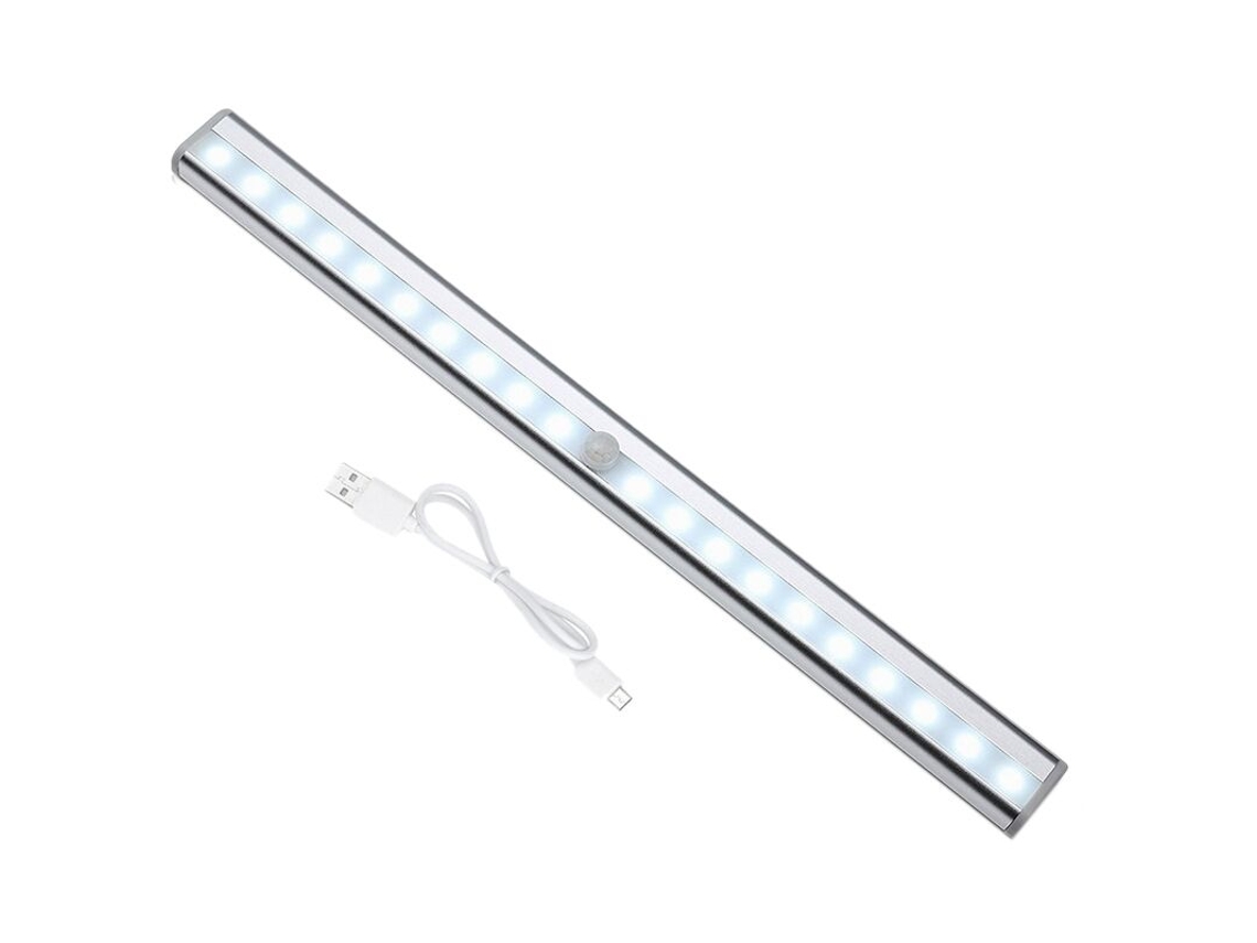 Luminária Noturna de Mesa com 20 Leds, Sensor de Movimento e Recarregável Via Usb BRILVIBERA