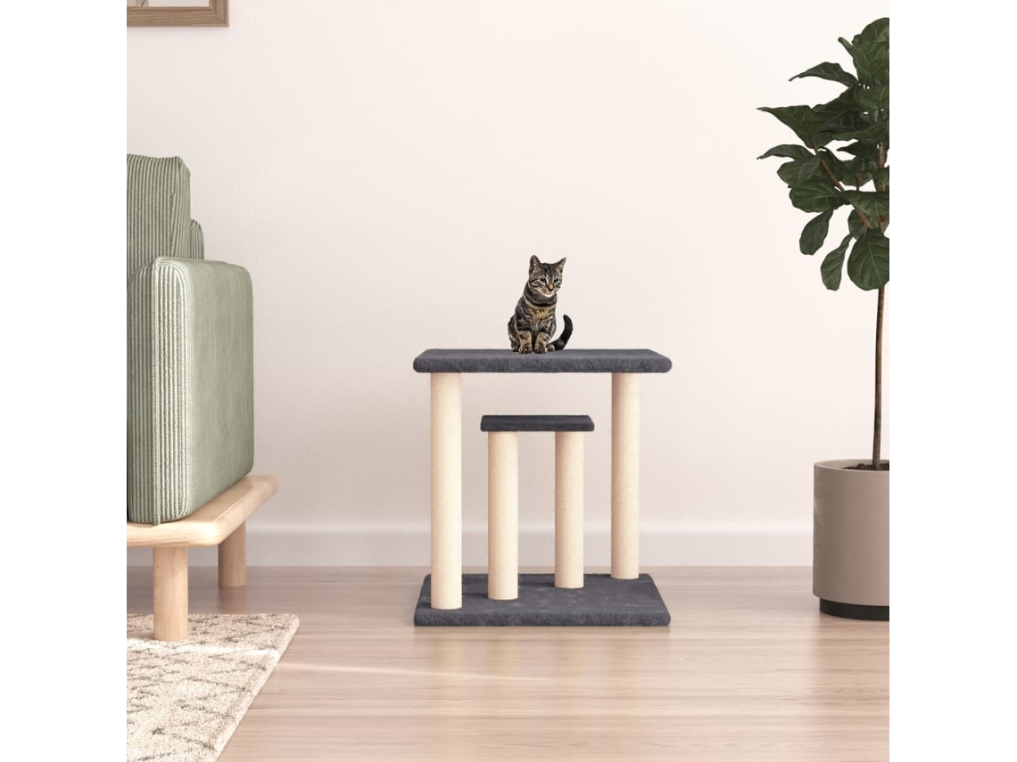 Vidaxl Postes Arranhadores P/ Gatos Com Plataformas 50 Cm Cinza-escuro