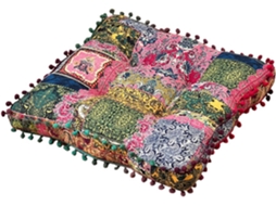 Almofada Para Cadeira De Jantar, Almofada Boho Para Cadeira 40x 40cm Com Pompons, Assento Quadrado Floral Macio E