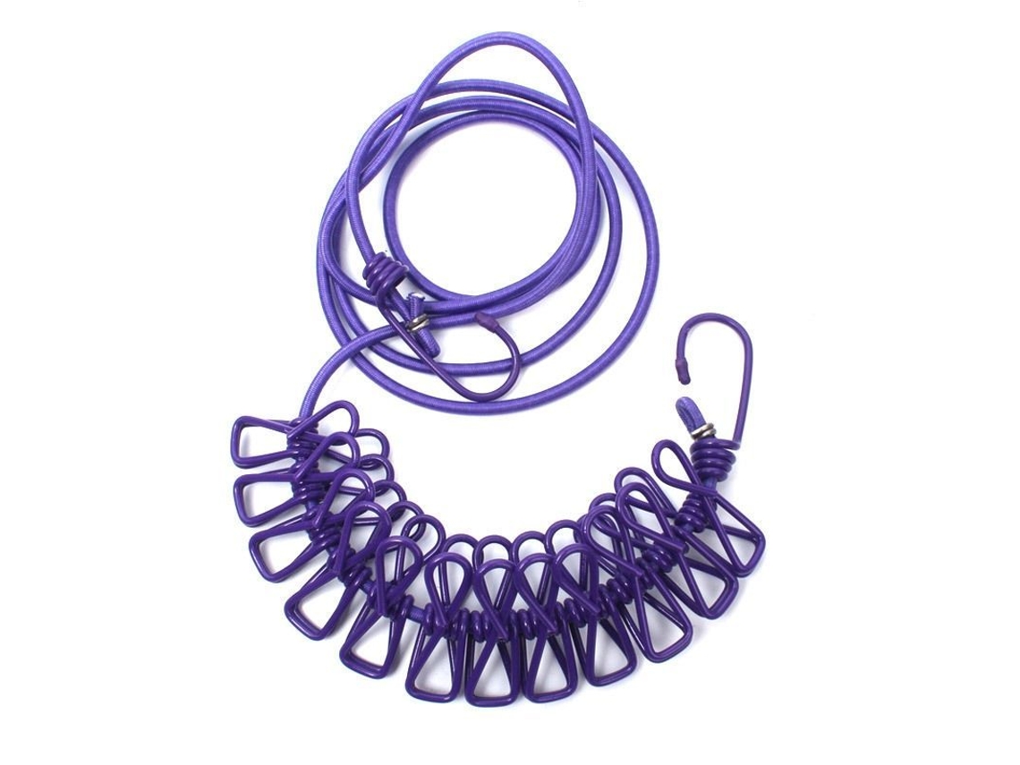 Línea De Tender Roupa Ao Ar Livre Com Clips, Elástica Ajustável Portátil E Retrátil, Ideal Para Viagens E Uso Doméstico