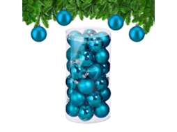 Conjunto De 30 Bolas De Natal Relaxdays, Plástico, D: 6 Cm, Enfeites Inquebráveis, Escolha De Cores