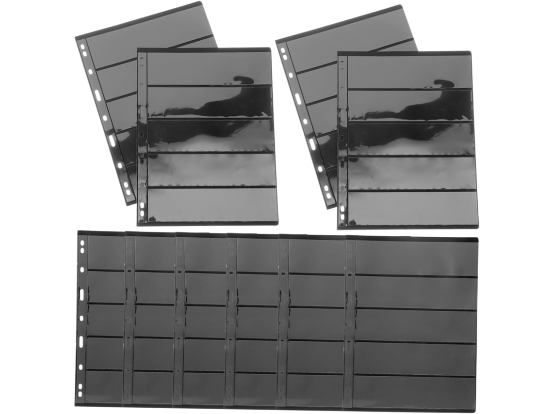 Classeur De Timbres À Feuilles Mobiles 10 Peças Pet Noir