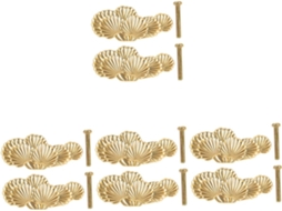 Conjunto De 8 Puxadores Elegantes Em Zinco Com Design Em Pinho Para Guarda-roupas E Armários.