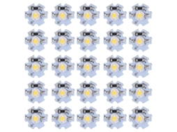 25pcs chip LED de lâmpada 0.5W 5V com placa de alumínio luz natural 4000-4500K | S/MARCA
