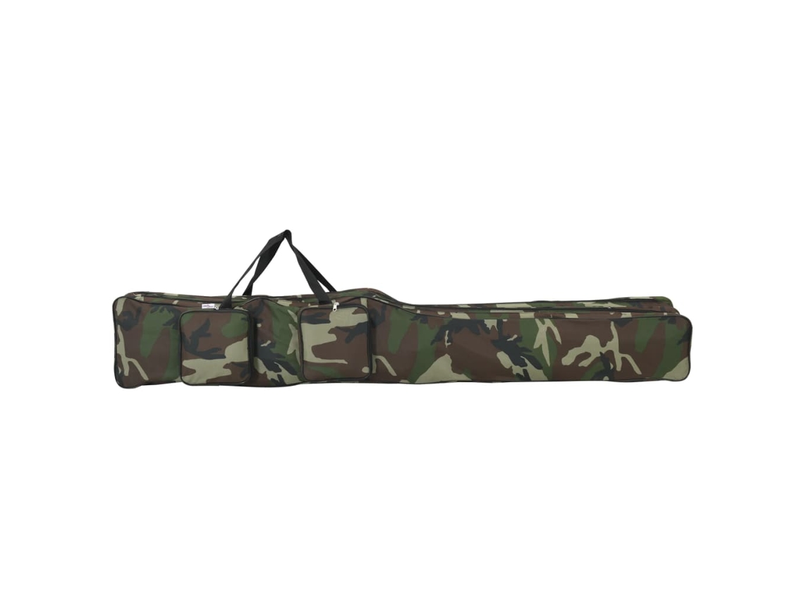 Vidaxl Saco Para Cana De Pesca 160 Cm Tecido Oxford Camuflagem Verde