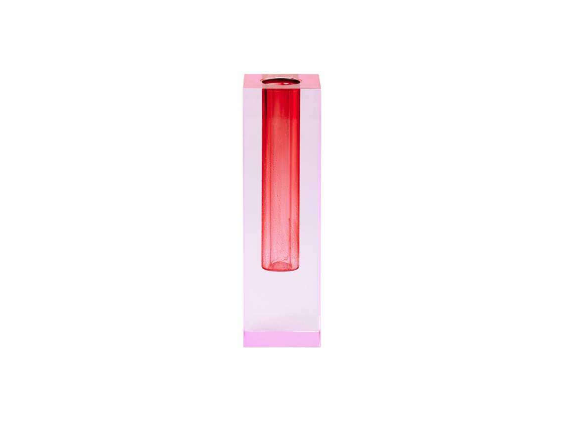 Portacandela Gift Company Sari Cristallo Rosa H 16,5 Cm