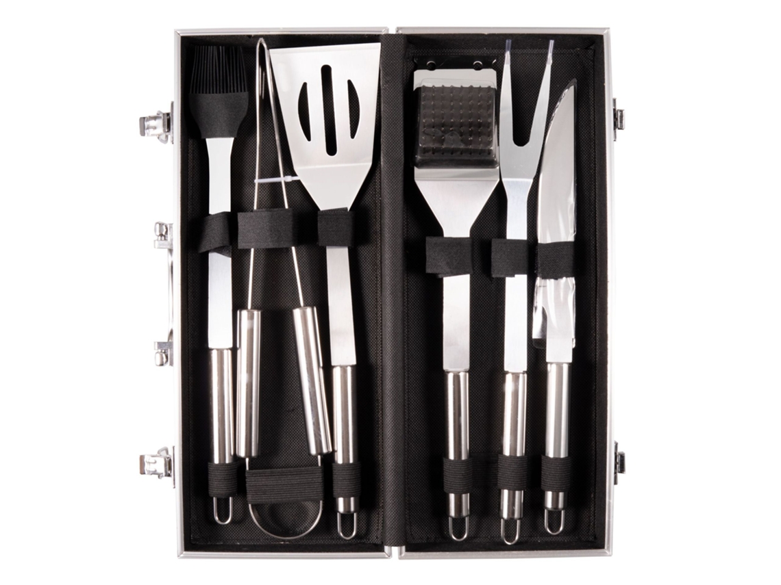 Conjunto para Churrasco em Aço Inoxidável com Bolsa de Armazenamento MDUG