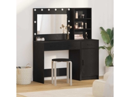 Vidaxl Mesa De Vestir 2 Unid. Preto 78,5 X 41 X 135 Cm