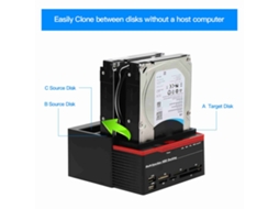 Base Docking para Hd Portátil LAXISCREED 3 Slots Usb 3.0