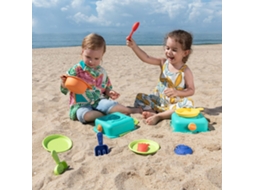 Brinquedos De Praia Hape Sandy Chef Conjunto De Cozinha De Praia Para Brincar Na Areia