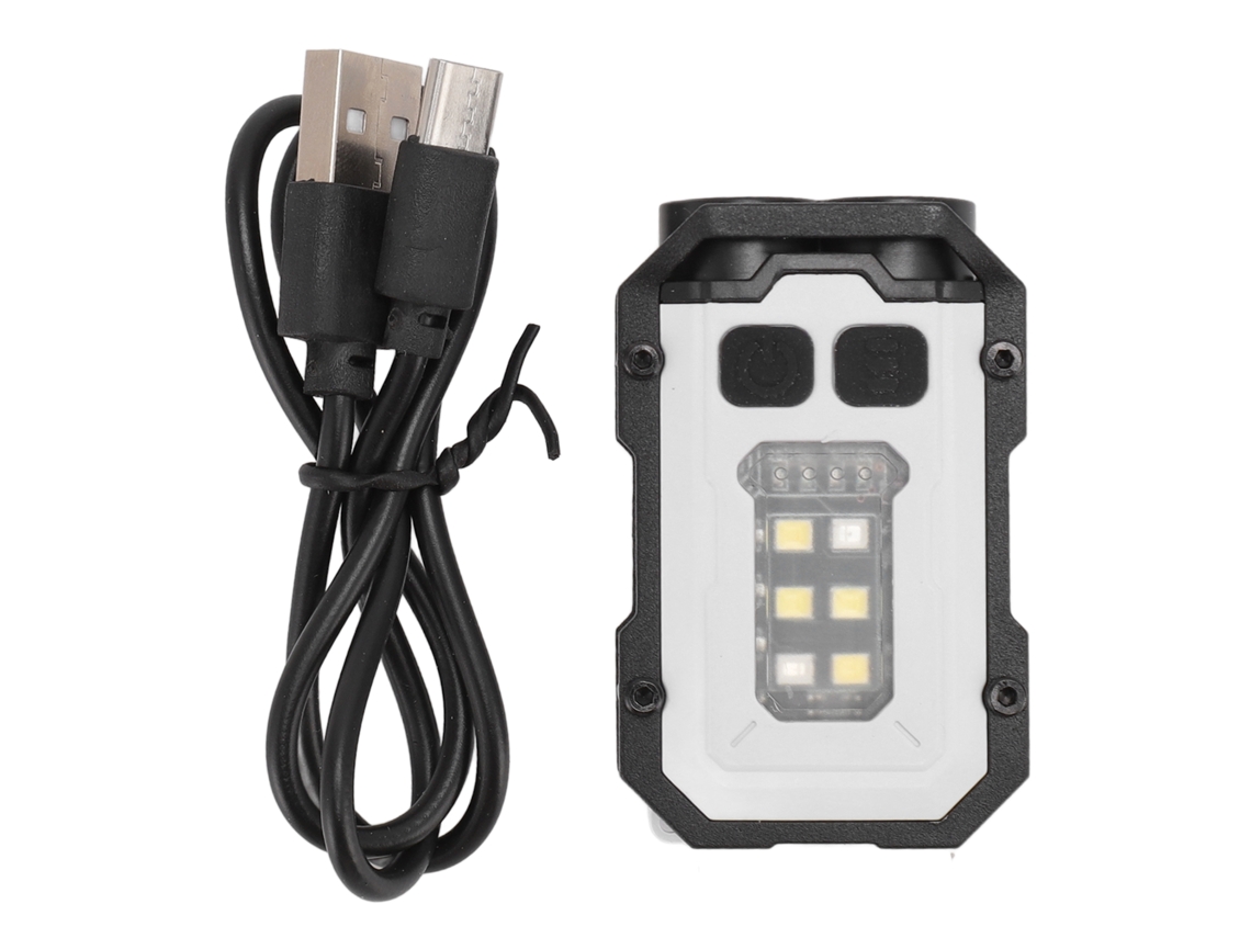 2026 lanterna Edc Mini Potente 300lm Recargável Usb com Base Magnética Impermeável Ipx4 Chaveiro de Bolso Branco