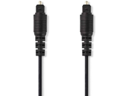 Cabo Fibra Ótica NEDIS (Toslink - 1 m - Preto)
