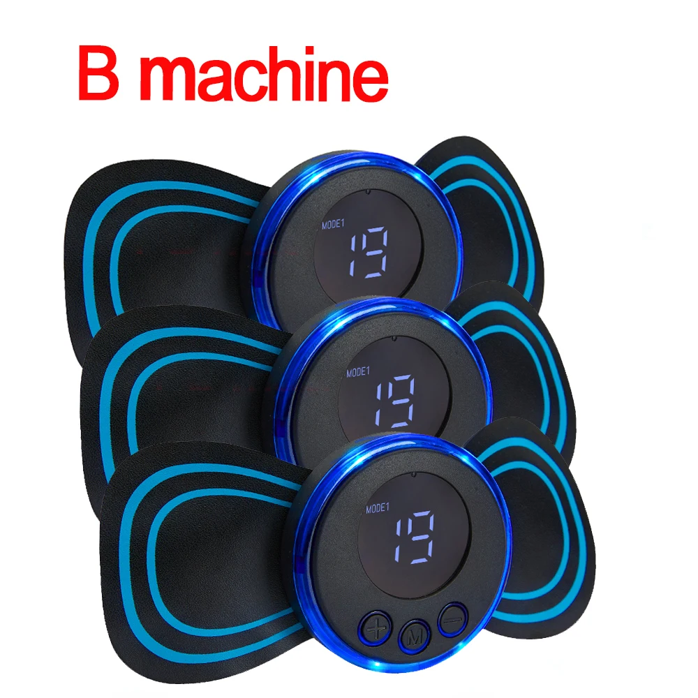 Estimulador Muscular Para Massagem Cervical Ems, Adesivo Elétrico Com Pulsos De Baixa Frequência, Ferramenta Alívio Da Dor E Relaxamento ~01301