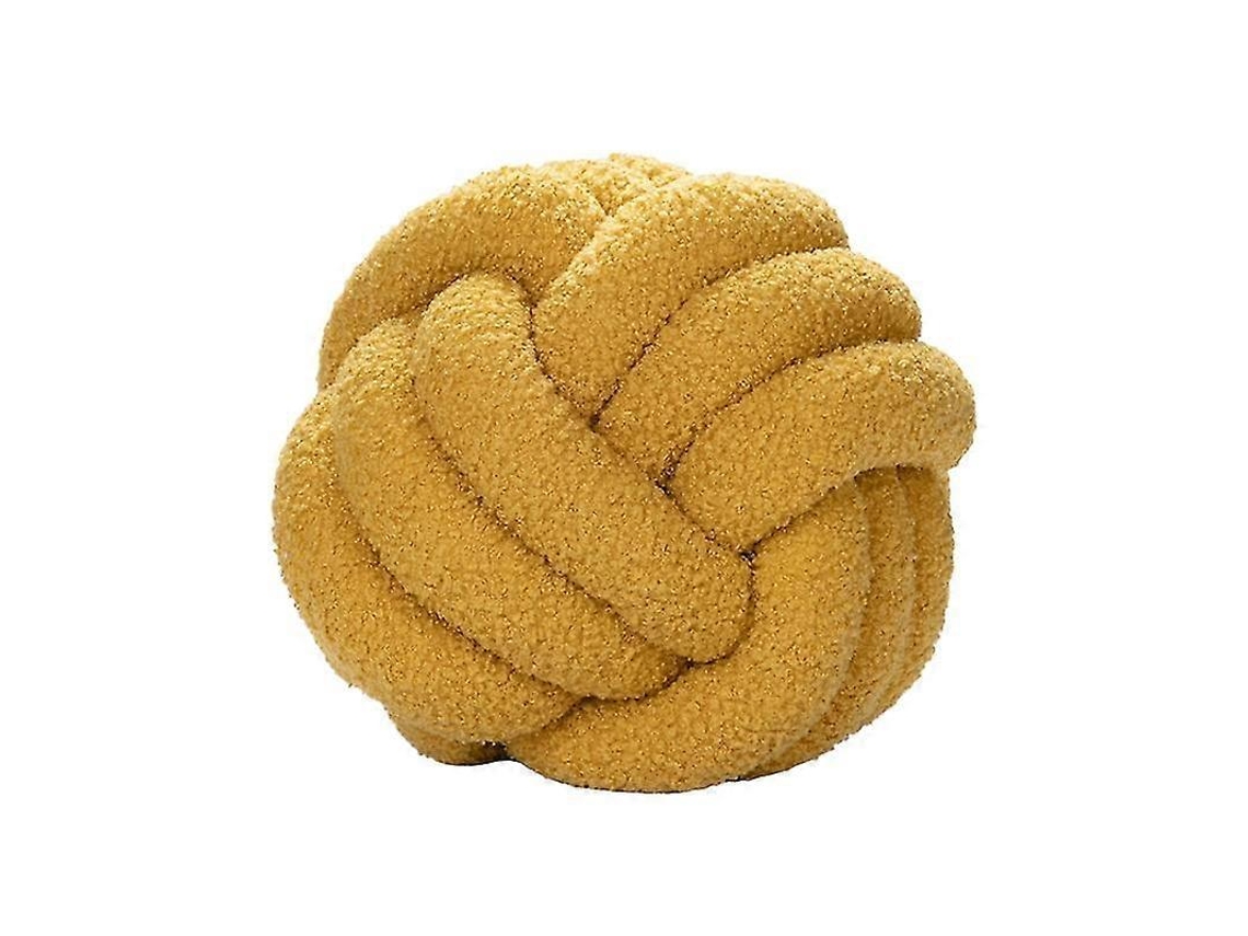 Almofada Bola Enrolada Macia Para Arremessar Decoração Tecida Manual Pelúcia Cordeiro