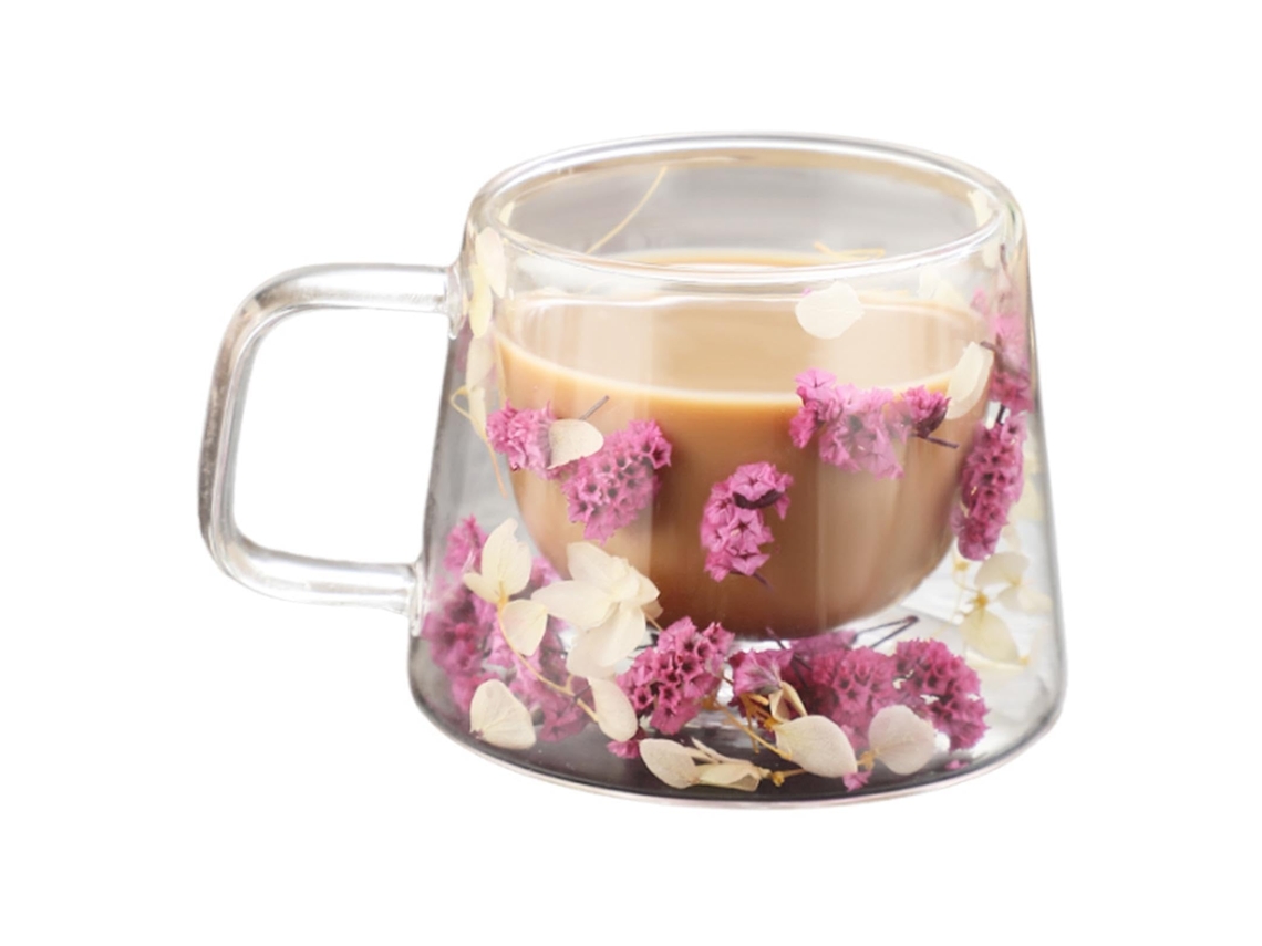 Caneca Em Vidro De Parede Dupla - Modelo 02
