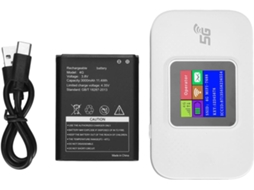 Roteador Portátil 4g Lte Wifi Sem Fio, Alimentado Por Usb, Com Tela