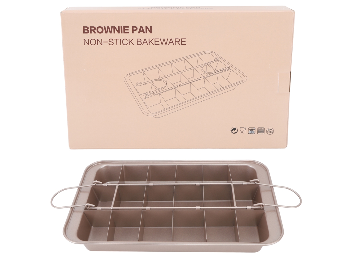 Brownie Baking Bandeja Pegajosa Aço Inoxidável Espessado Base Sólida Quadrado Cupcake Pão Assando Molde