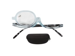 Lentes De Aumento +4.00 Para Maquillaje E Leitura Com Lente Intercambiável, Armação De Plástico Resistente E Estojo De Armazenamento