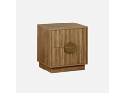 Mesa de Cabeceira Ranhurada Manguier SWEEEK Castanho (50x38x42)