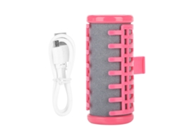 Mini Curling Iron Wireless Usb Rechargeable Hair Styler With Automatic Power Off Pink