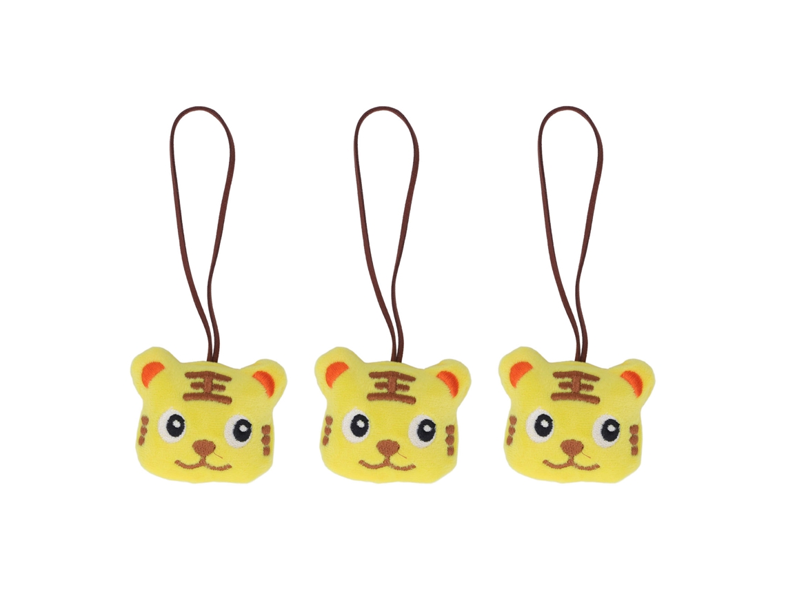 Mali 3pcs Pingente de Chaveiro Pelúcia Macio Desenho Animado Placa de Nome Acessório Infantil 2.4in Tipo e