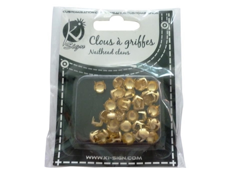 Pregos rebites com garras Redondos ø10mm Ouro 30 peças - Ki-Sign