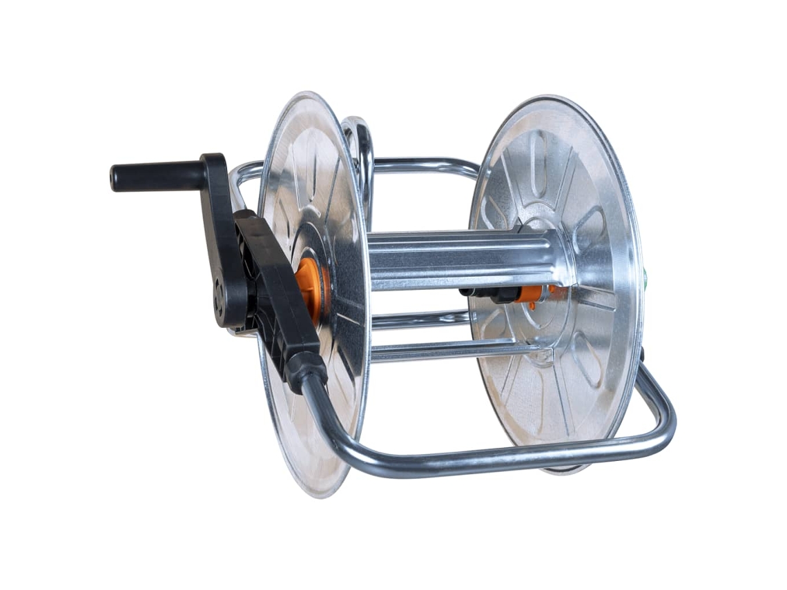 Vidaxl Enrolador De Parede P/ Mangueira De 50 M 1/2" Ou 35 M 3/4" Aço