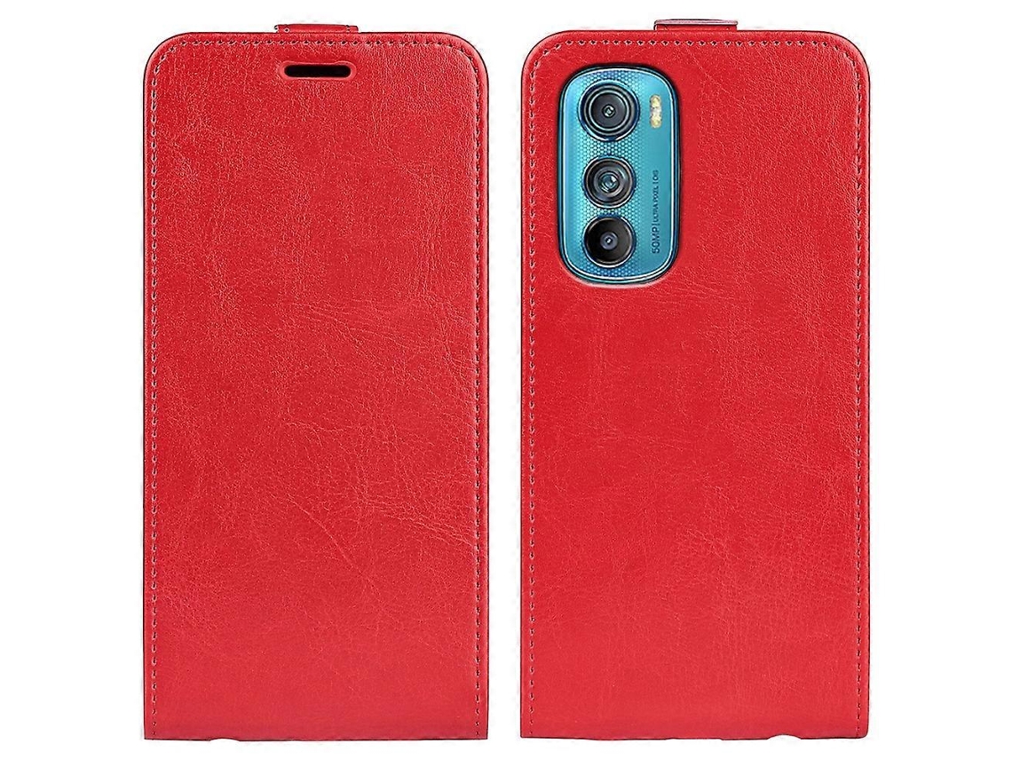 Capa De Couro Com Flip Vertical E Textura Para Motorola Moto Edge 30 5g R64