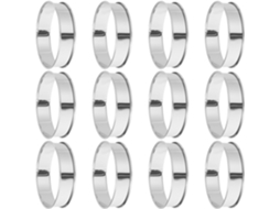 Conjunto De 12-formas Redondas Aço Inoxidável Para Assar