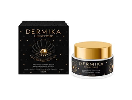 Creme Elixir De Caviar De Luxo Dermika, 50ml Tratamento Anti Rugas Noturno De Alta Qualidade.