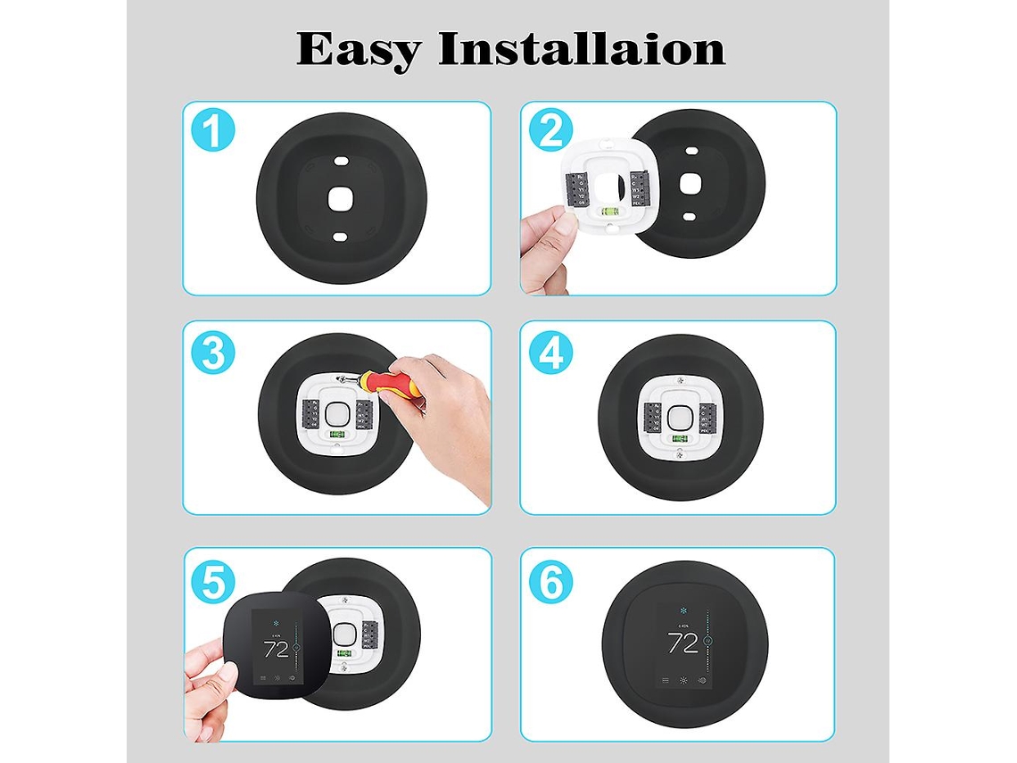 Placa De Parede Para Ecobee 3 Lite Para Termostato Inteligente Slowmoose