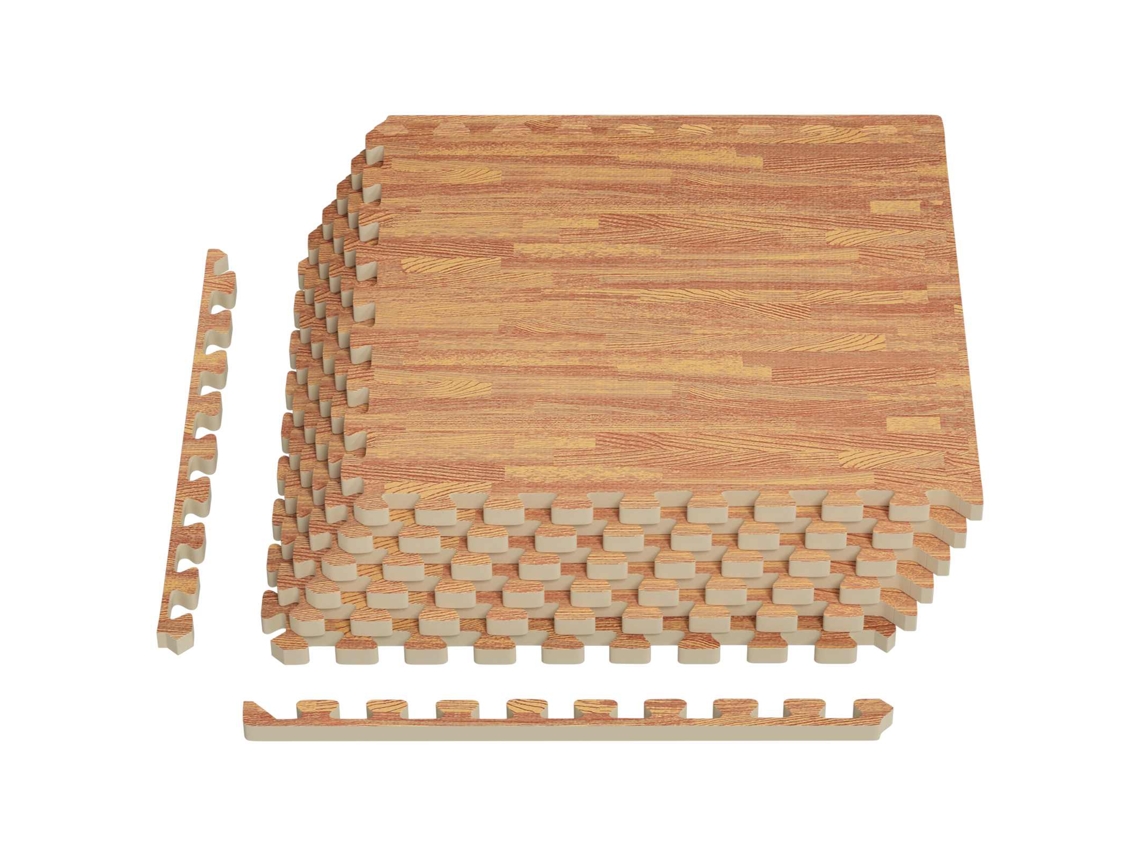 Conjunto 6 Mats De Quebra-cabeça Interligados Vidaxl Castanho Espuma (2,16 M²)