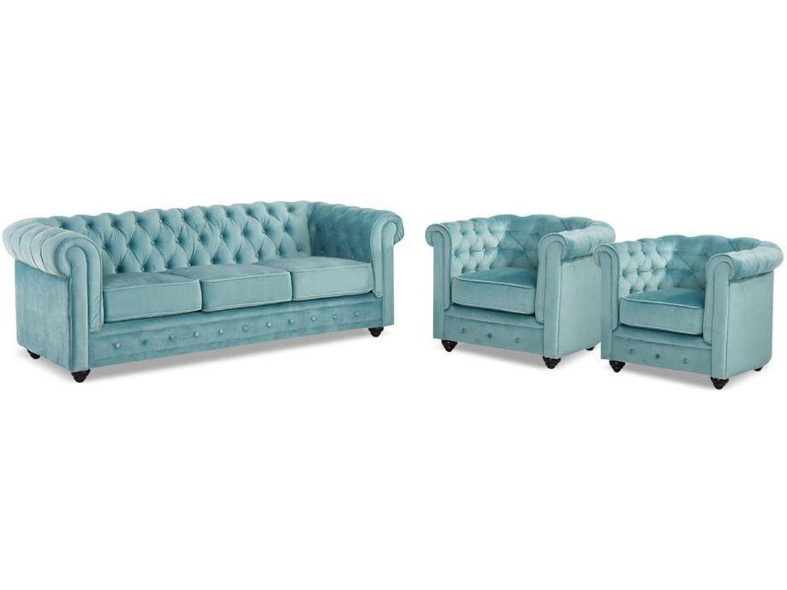 Conjunto Sofá E Poltrona Chesterfield