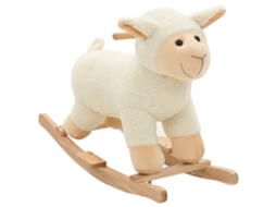 Brinquedo de baloiçar VIDAXL Branco Peluche