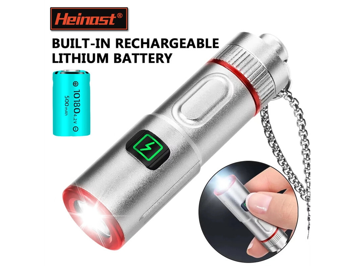 Lanterna De Chaveiro Led Edc Potente Green-300lm Com Bateria Recarregável, Mini Lanterna, Luz De Trabalho Portátil Com Clipe Traseiro Magnético, Corre