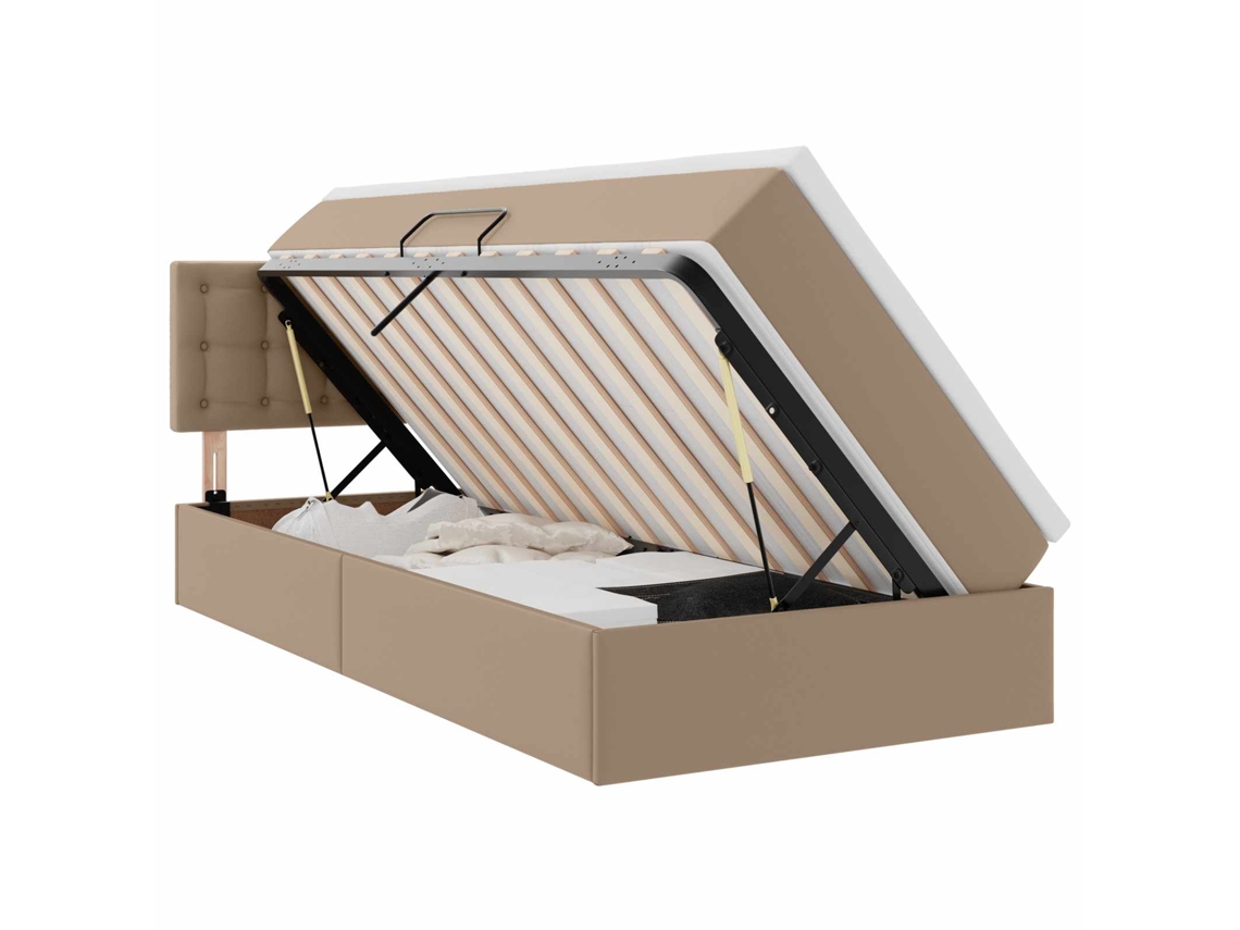 Cama com Arrumação e Colchão com Colchão Cappuccino 90 X 200 Cm MAISON EXCLUSIVE