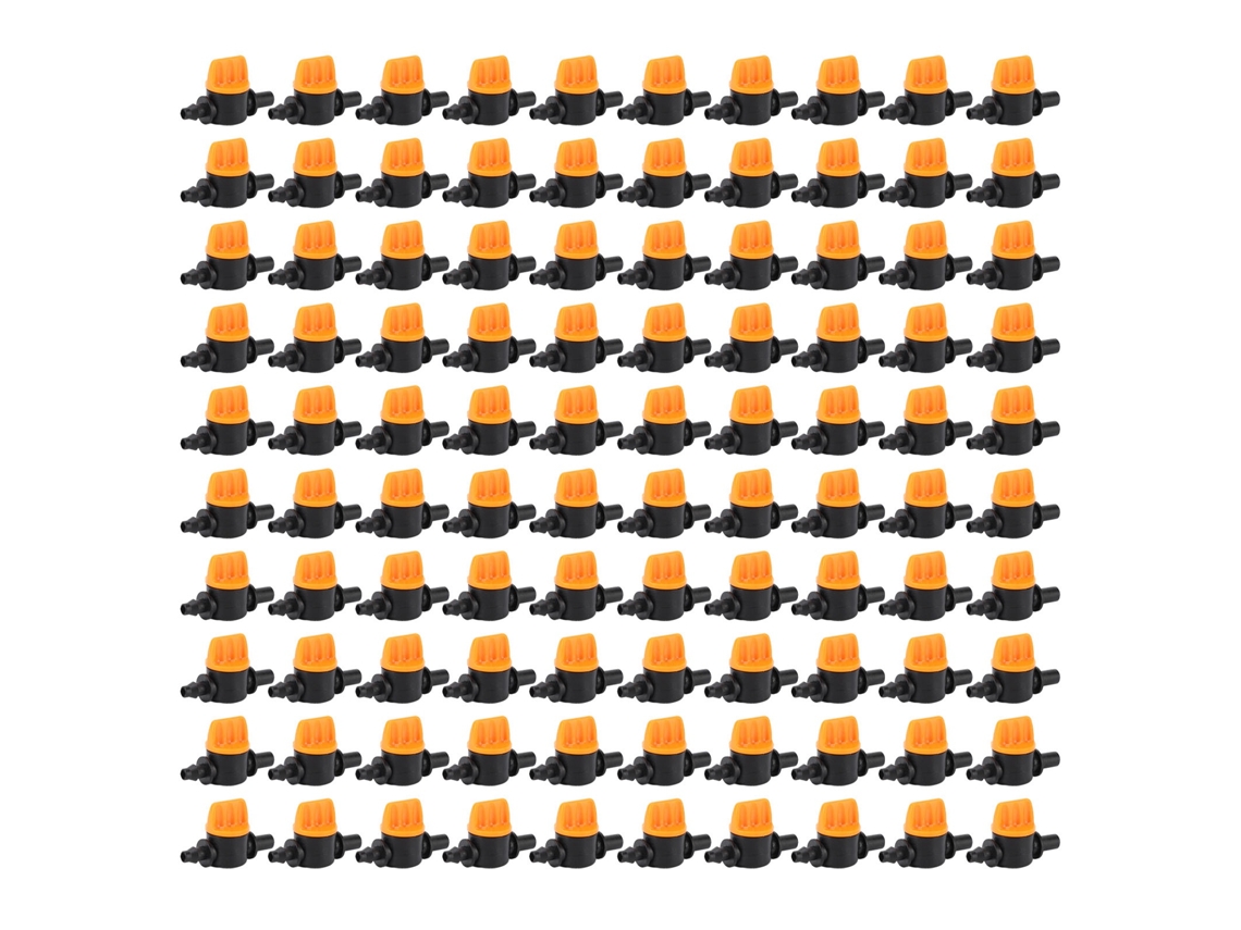 100 Válvulas De Água De Pvc 4/7 Para Irrigação Jardim Sementeira