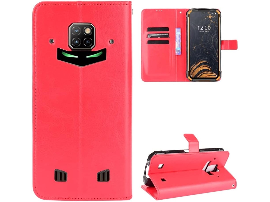 Correia Protetor Textura Horizontal Revestimento Slots para Doogee S88 Plus HONGWE. Pele