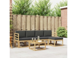 Vidaxl Conjunto De Sofás Para Exterior 6 Pcs Branco E Antracite