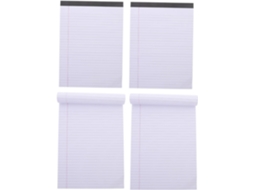 Bloco De Notas A4 Branco 4 Peças Em Papel, Carnet Écriture À Lignes