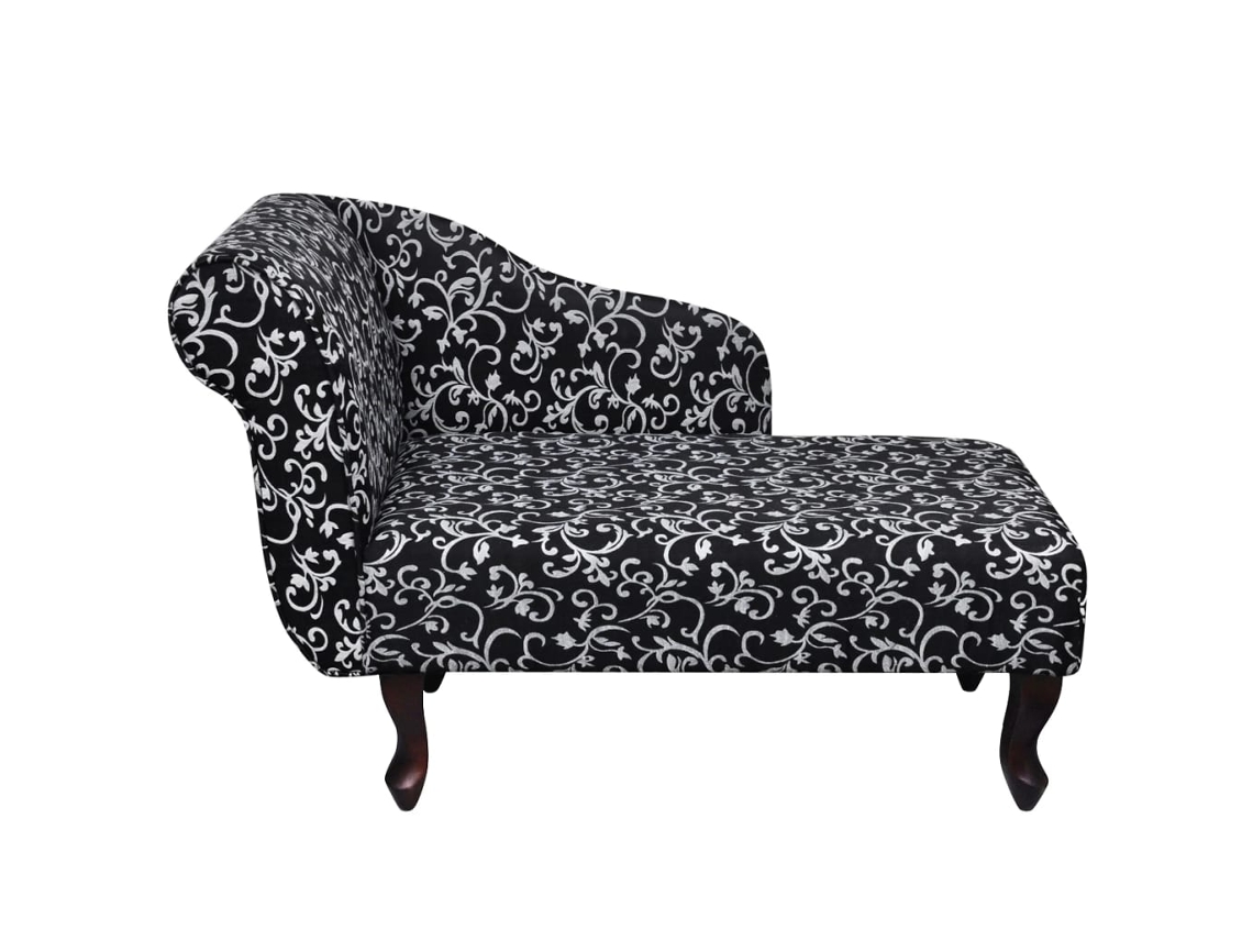 Maison Exclusive - Chaise Lounge Com Tecido Preto E Branco