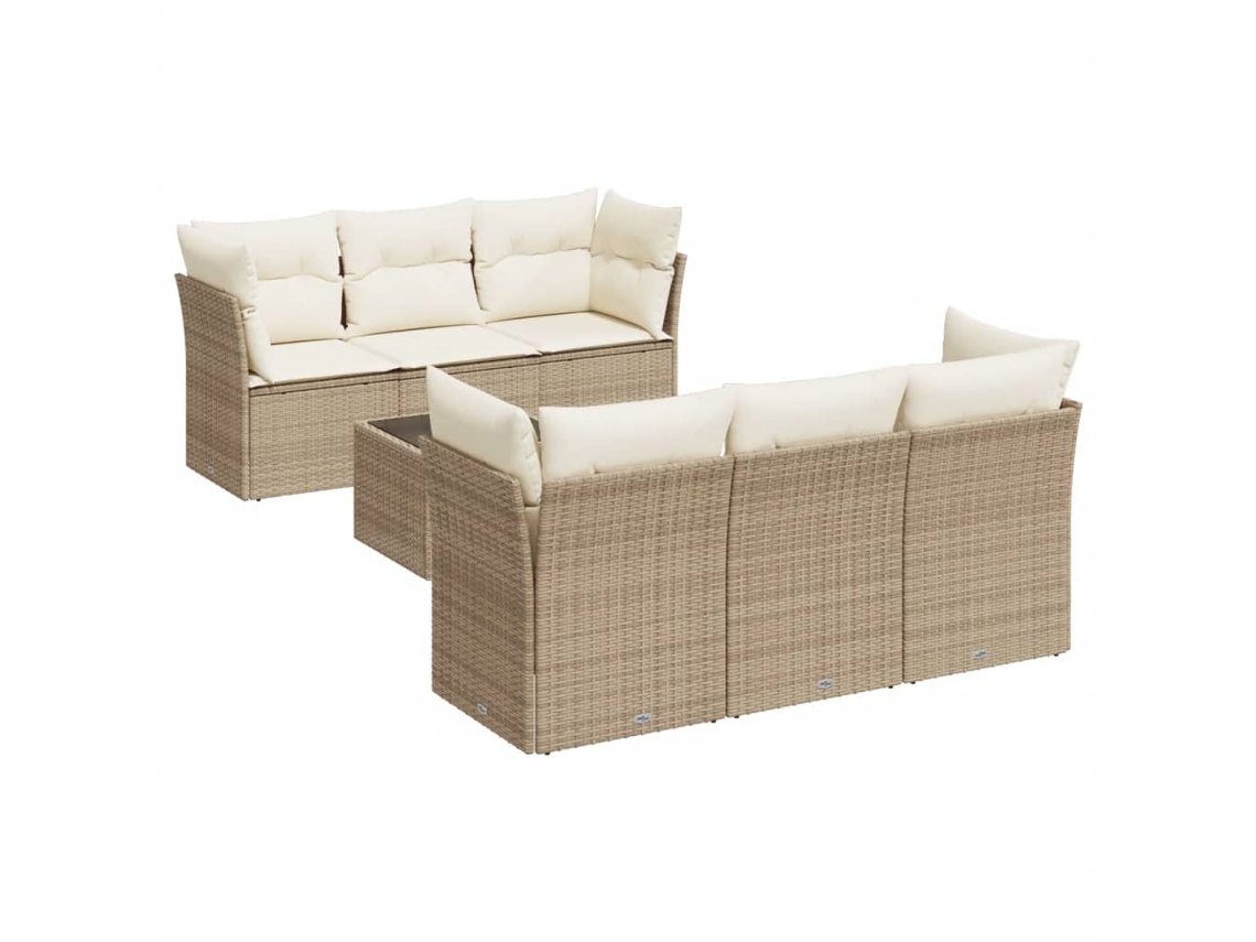 Garden Sofa Set, Garden Sofa Sets Vidaxl Bege Rattan / Vime (n/a)
