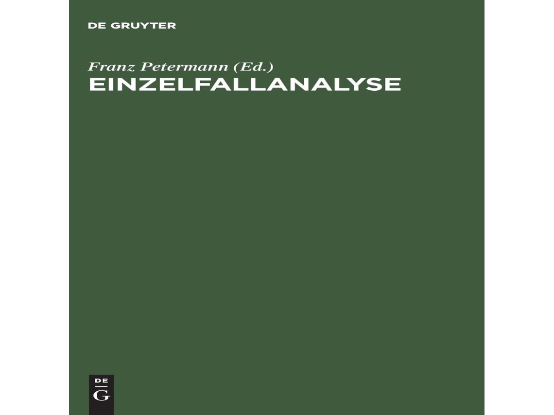 Livro Einzelfallanalyse de De Gruyter (Alemão)