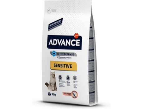 Ração para Gatos ADVANCE (10 Kg - Seca - Adulto - Sabor: Salmão e Arroz)