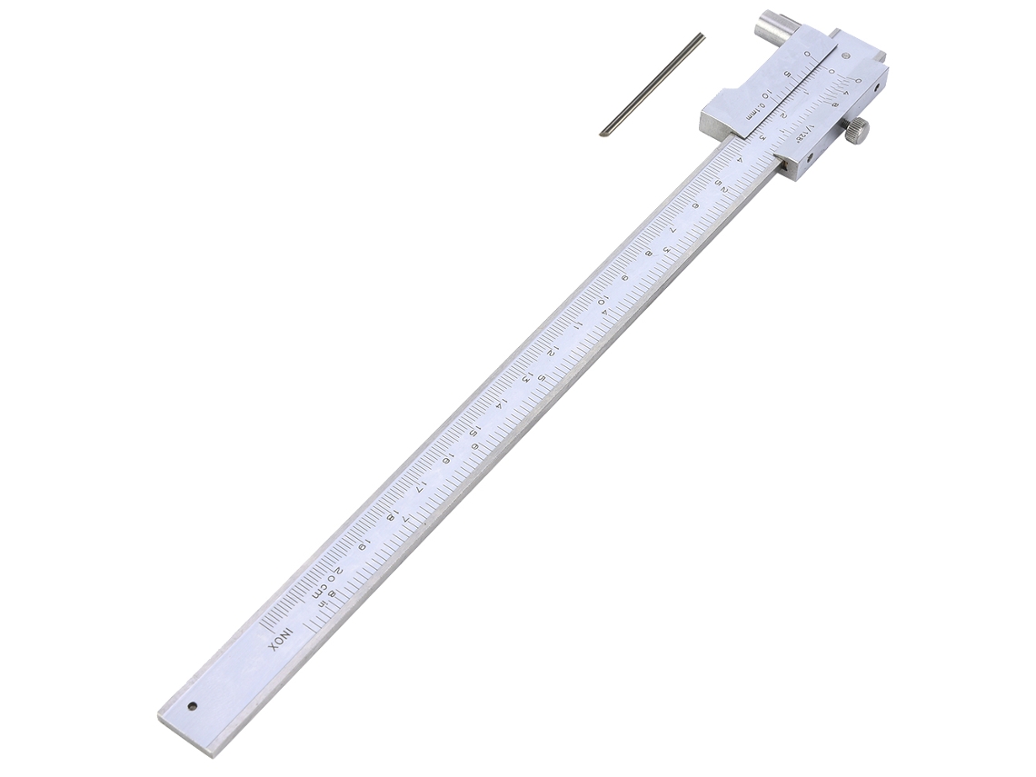 Paquímetro de aço inoxidável com escala cruzada paralela de 0 a 200 mm, paquímetro vernier com marcação.